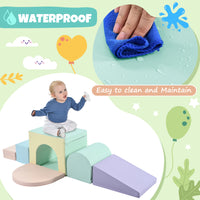 Colorful Soft Climb And Crawl Foam Playset 7 In 1, Soft Play Equipment Climb And Crawl Playground For Toddlers, Kids Crawling And Climbing Indoor Active Play Structure Colorful Under 50 Lbs Cute Foam 1 To 2 Years Pu Indoor