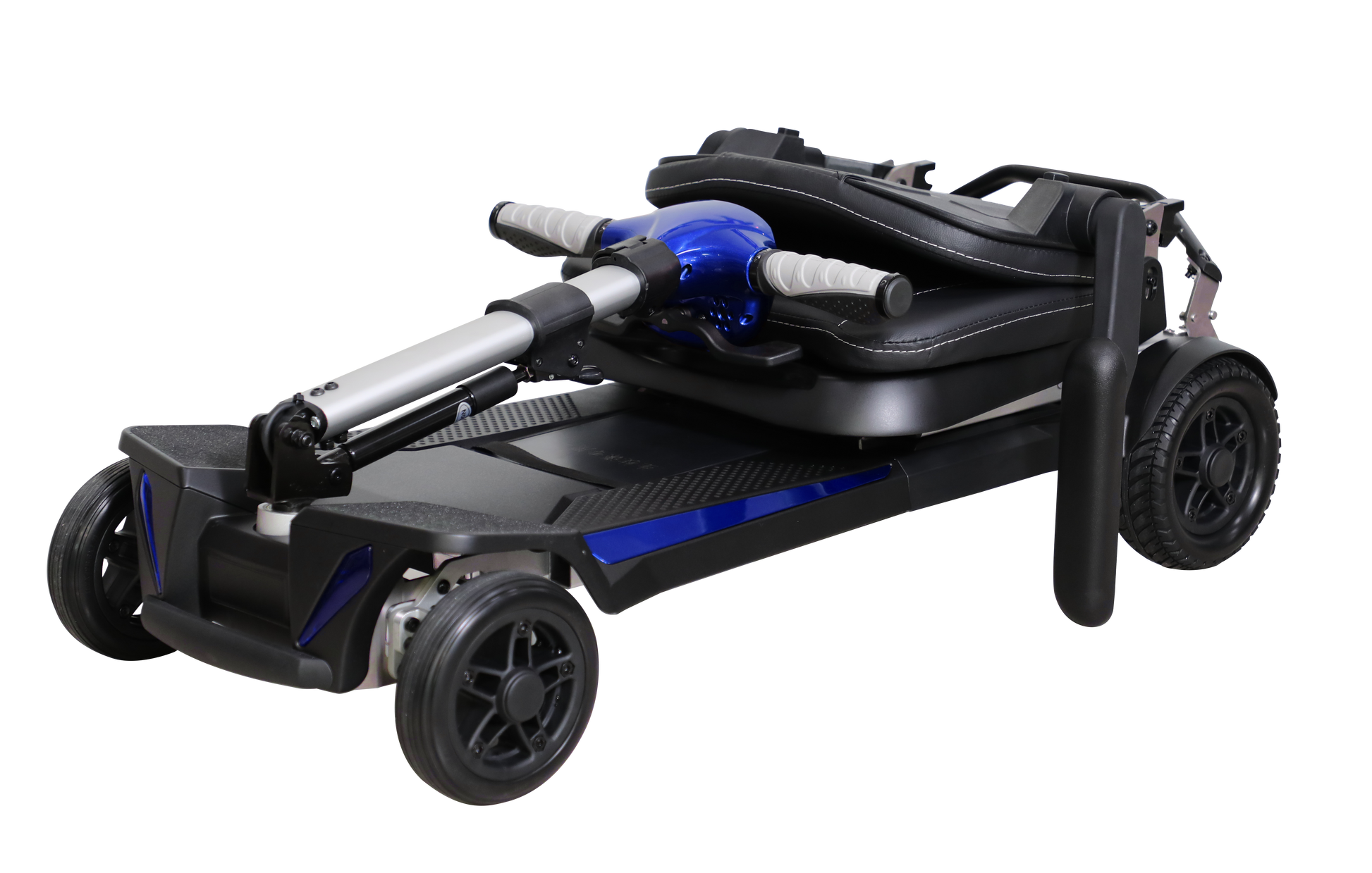 Manaul Folding Scooter M2085 Blue For Senior'S Easy Travel With Competitive Price Blue Abs,Aluminium Alloy,Pvc,Rubber