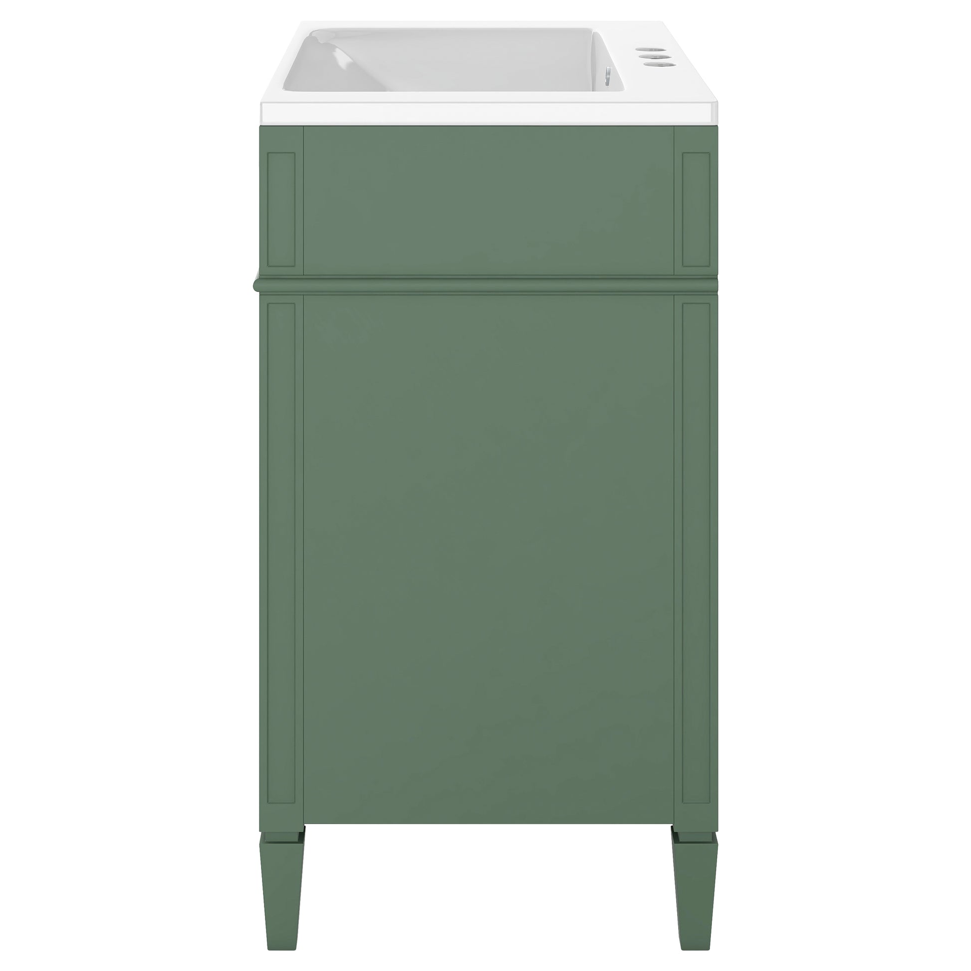 30'' Bathroom Vanity With Top Sink, Modern Bathroom Storage Cabinet With 2 Drawers And A Tip Out Drawer, Freestanding Vanity Set With Mirror Cabinet, Single Sink Bathroom Vanity 3 Green 2 4 Adjustable Hinges Bathroom Freestanding Solid Wood Mdf Resin