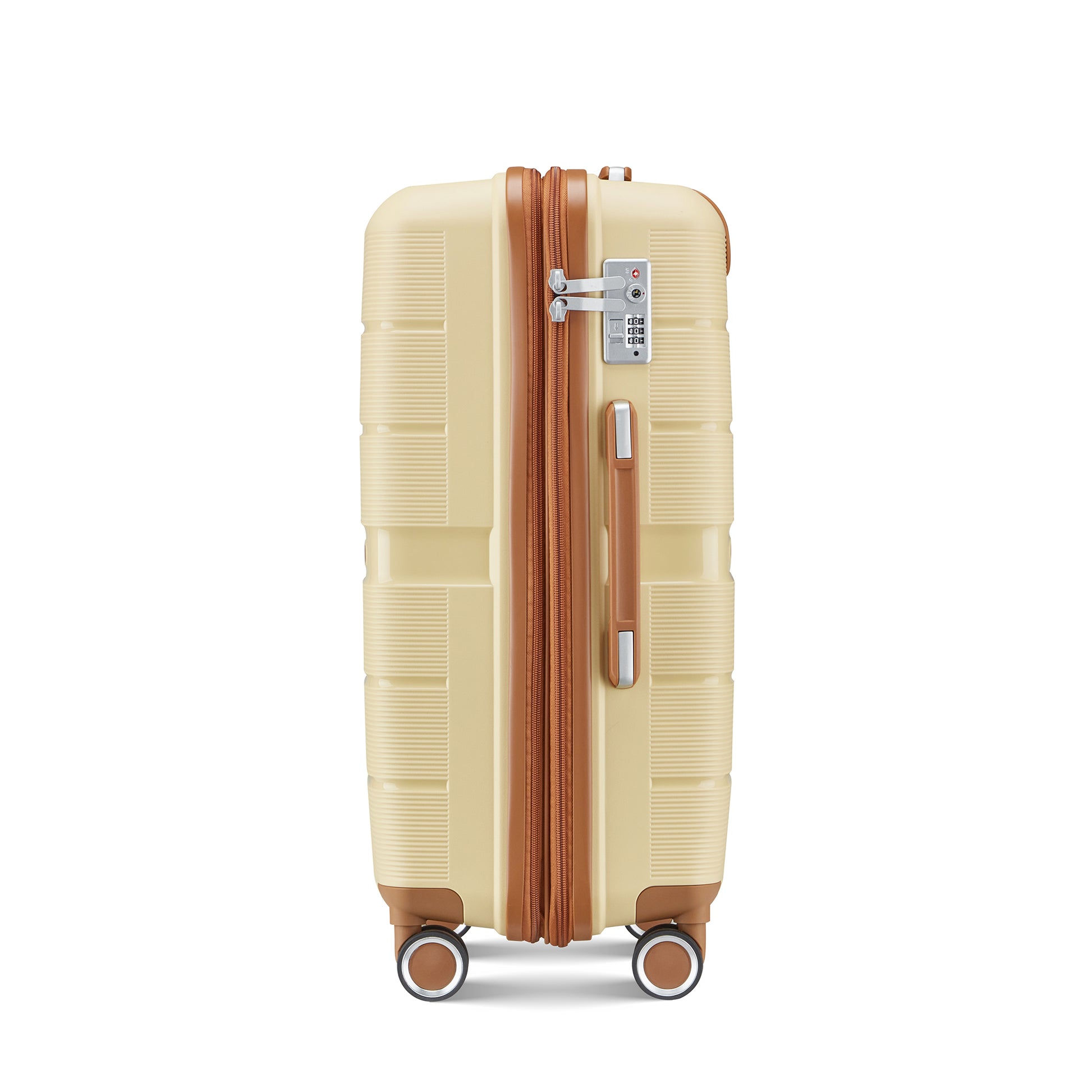 Luggage Sets 4 Piece 14 20 24 28 Pp Lightweight & Durable Expandable Suitcase Apricot Cream Polypropylene