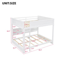 Queen Over Queen Bunk Bed With Storage Cabinets And Usb Ports, White White Solid Wood Mdf