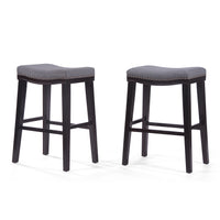 Saddle Stool Charcoal Fabric