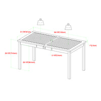 Contemporary Slat Top Acacia Wood Outdoor Dining Table Dark Brown Dark Brown Acacia Wood