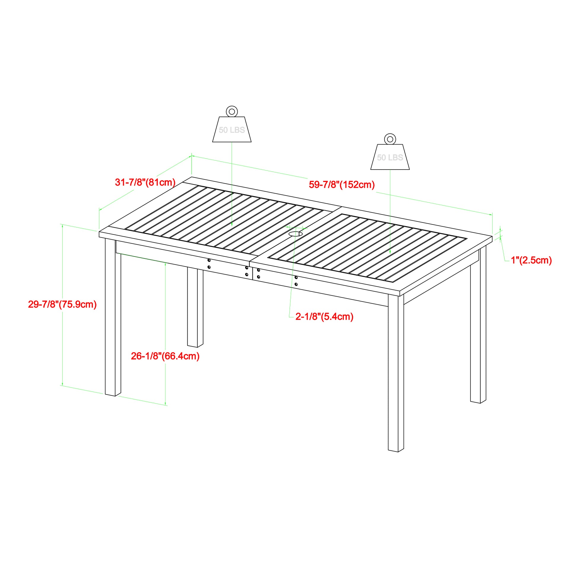 Contemporary Slat Top Acacia Wood Outdoor Dining Table Grey Wash Gray Wash Acacia Wood