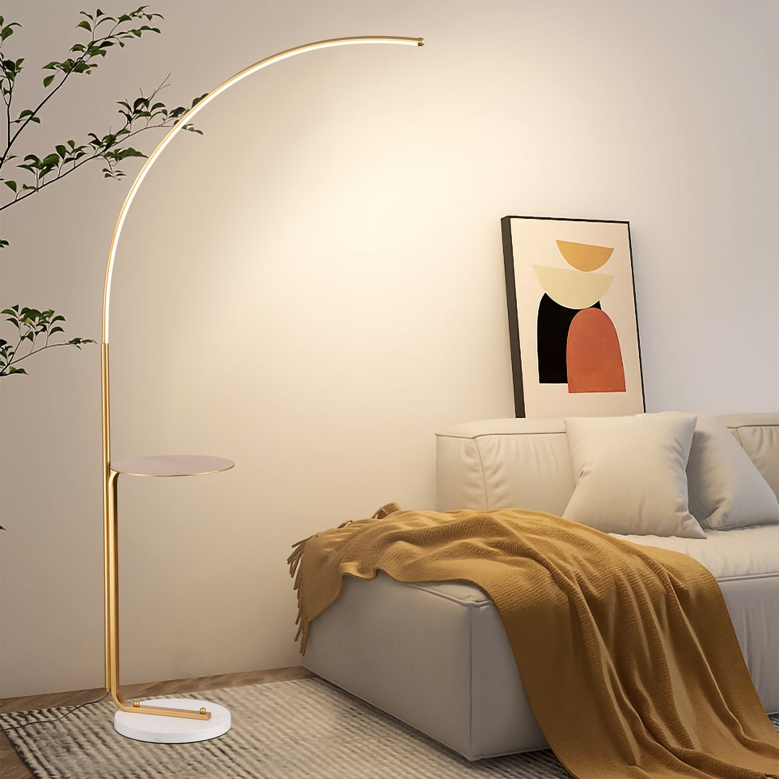 12W Led Floor Lamp, Standing Lamp Tall Industrial Floor Lamp Reading For Bedroom, Office ,Gold Color Gold American Design,Contemporary,Modern,Victorian Metal