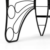 Modern Butterfly Cast Metal Garden Bench, Outdoor Bench Patio Seat, Park Bench Outdoor Seating For Garden, Yard, Park, Entryway Black Garden & Outdoor Metal