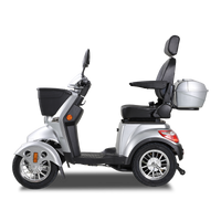 Xl3D4L Electric Mobility Recreational Travel Scooter For Adults,Mobility Scooters For Seniors, 4 Wheel Powered Mobility Scooters Silver Abs Pc Abs Pc