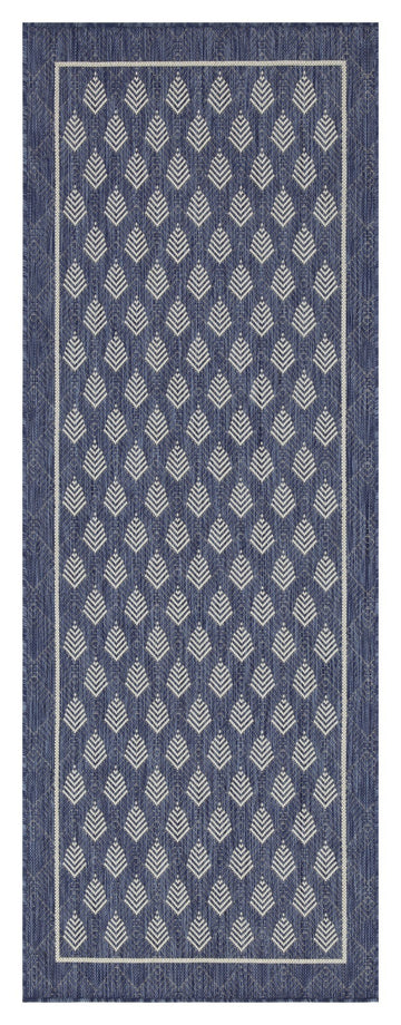 Sunshine Gc Har2007 Blue 2 Ft. 7 In. X 7 Ft. 3 In. Indoor Outdoor Area Rug Blue Polyester Polypropylene