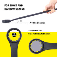 Sae Jumbo Combination Wrench Set Extra Large,10 Pc Sae Black Oxide Jumbo Combo Wrench Set 1 5 16" 2" With Pouch Black Carbon Steel