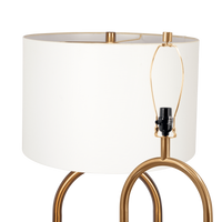 Vivid Brass Ring Base Floor Lamp With Large White Drum Shade Antique Brass,White Table&Floor Lamps Brass