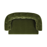 Kiki 36.5" Chesterfield Dog Sofa Bed, Medium, Olive Green Performance Velvet Olive Green Foam Velvet