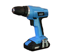 20V Cordless 1.3Ah Lithium Ion Drill & Flashlight Kit Cordless Lamp Black Blue Metal