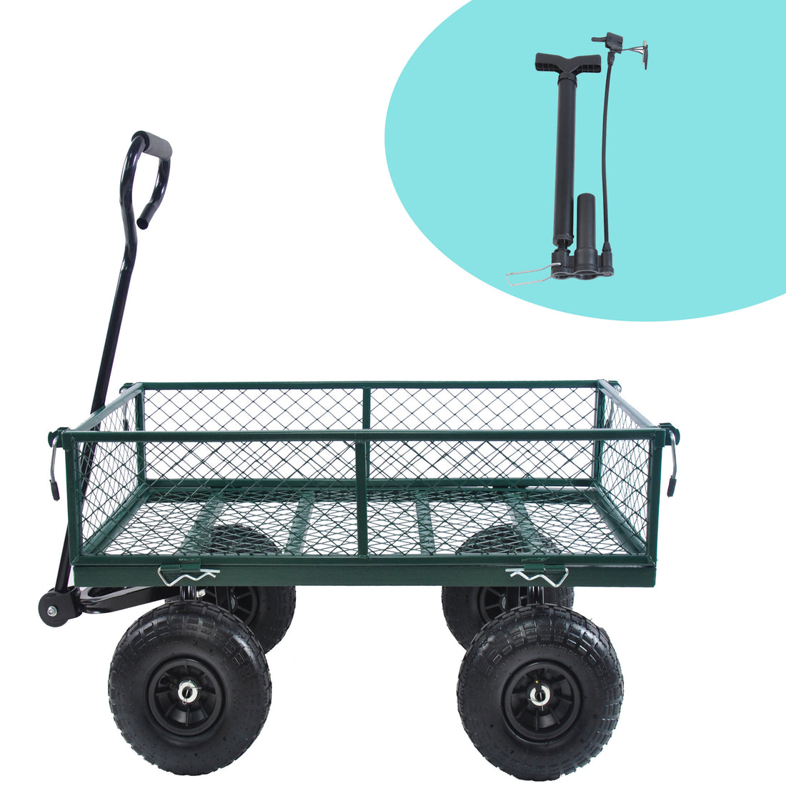 Wagon Cart Garden Cart Trucks Make It Easier To Transport Firewood Green Green Metal