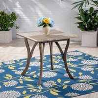 Hermosa 31.5'' Square Wood Table Grey Acacia Wood