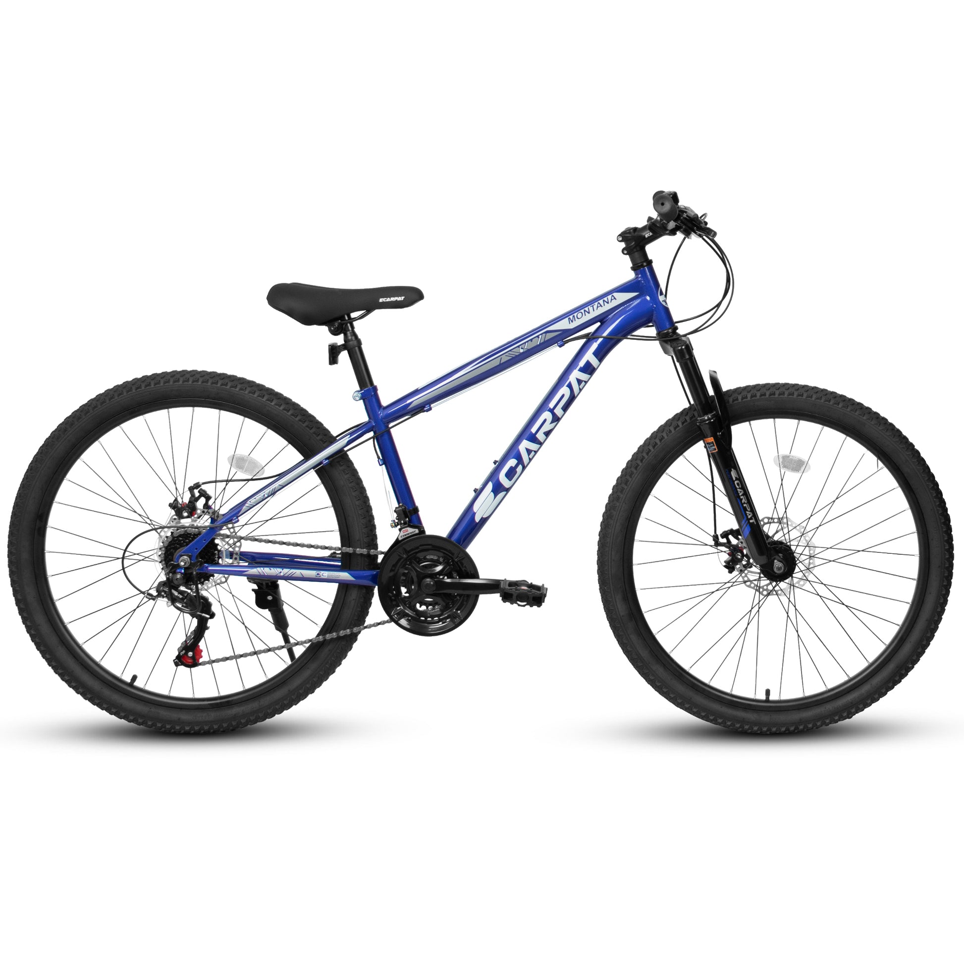 A2610 26 Inch Mountain Bike 21 Speeds, Suspension Fork, Steel Frame Disc Brake For Men Women Mens Bicycle Adlut Bike Cycling Blue Without Anti Slip Garden & Outdoor Classic Multifunctional Steel