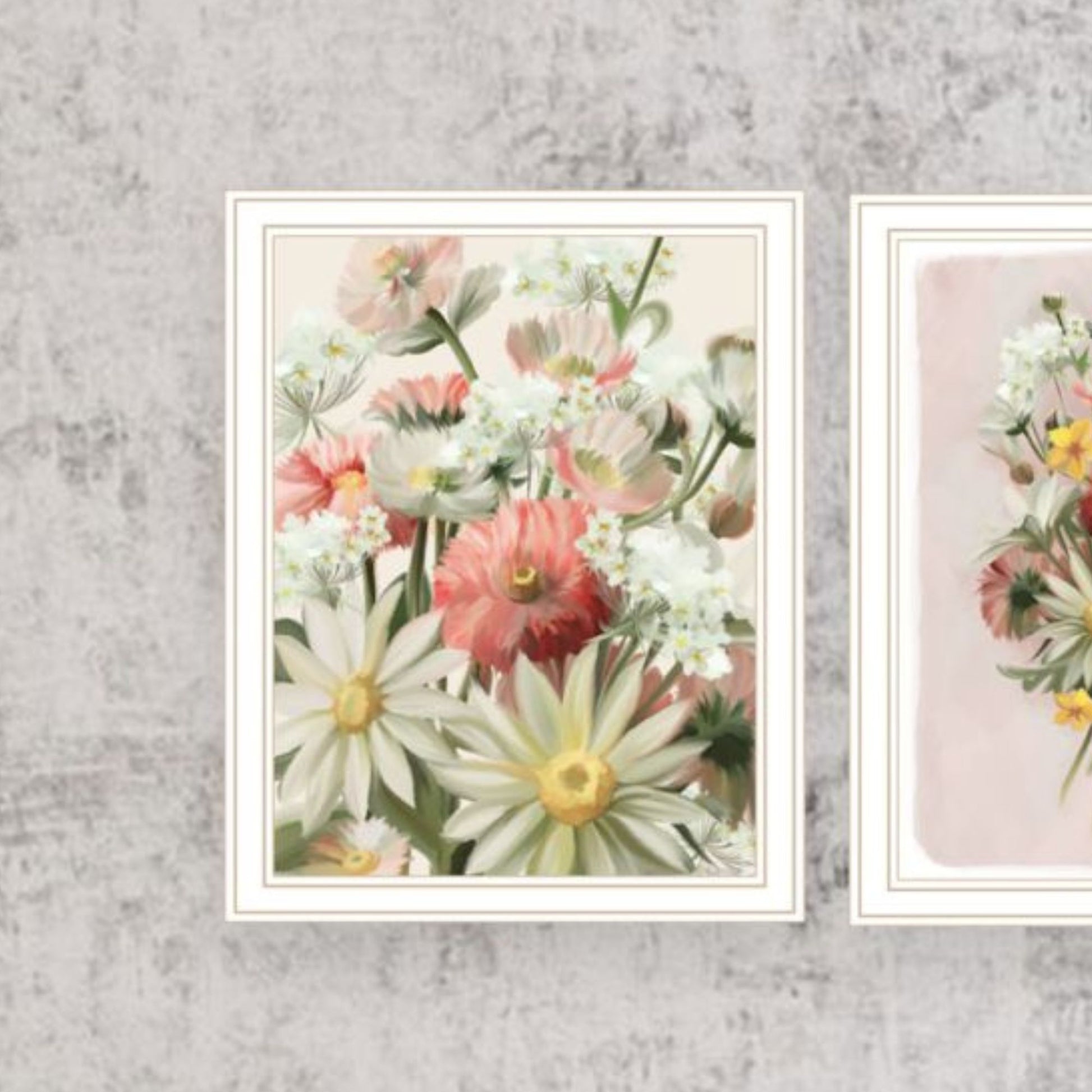 "Summer Wildflowers Just For You" Framed Wall Art For Living Room, Wall Art Print For Home Decor, Bedroom Wall Art By House Fenway Multicolor Wood Paper