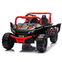 24V Kids Ride On Utv,Electric Toy For Kids W Parents Remote Control,Four Wheel Suspension,Low Start,Adjustable Speed,Multimedia Player,Early Education,Bluetooth,Rear Storage Space For Kids Aged 3 . Red 50 99 Lbs Polypropylene