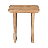 18 In. Solid Acacia Wood End Side Table With Curved Edges, Modern Living Room Sofa Side Table, Brown Walnut Brown Brown Primary Living Space Contemporary Freestanding Acacia Rectangular Coffee & End Tables Rectangular Solid Wood