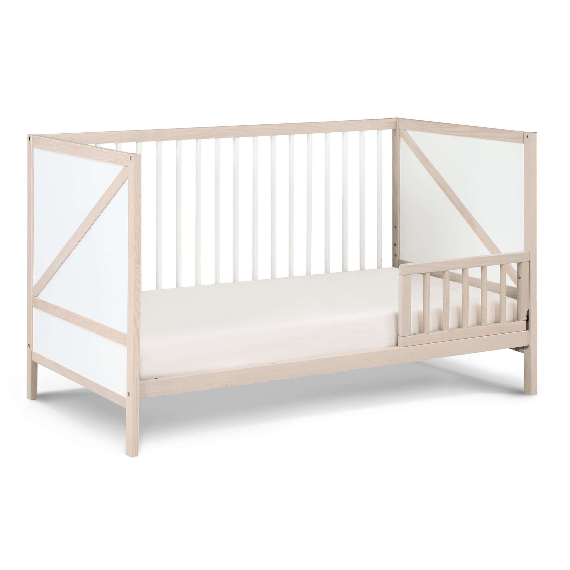 Pixie Zen 3 In 1 Crib In Washed Natural White Natural White Wood