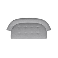 Jared Roll Arm Tufted Bench Settee, Light Grey Polyester Gray Foam Polyester