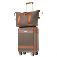 Hardshell Luggage Sets 3 Piece Carry On Suitcase Double Spinner Wheels With Tsa Lock For Men Women, Coppery 20In Coppery Abs