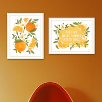 "Take Me Where Summer Never Ends So I Can Always Smell Orange Blossoms " Framed Wall Art For Living Room, Wall Art Print For Home Decor, Bedroom Wall Art By House Fenway Multicolor Wood Paper