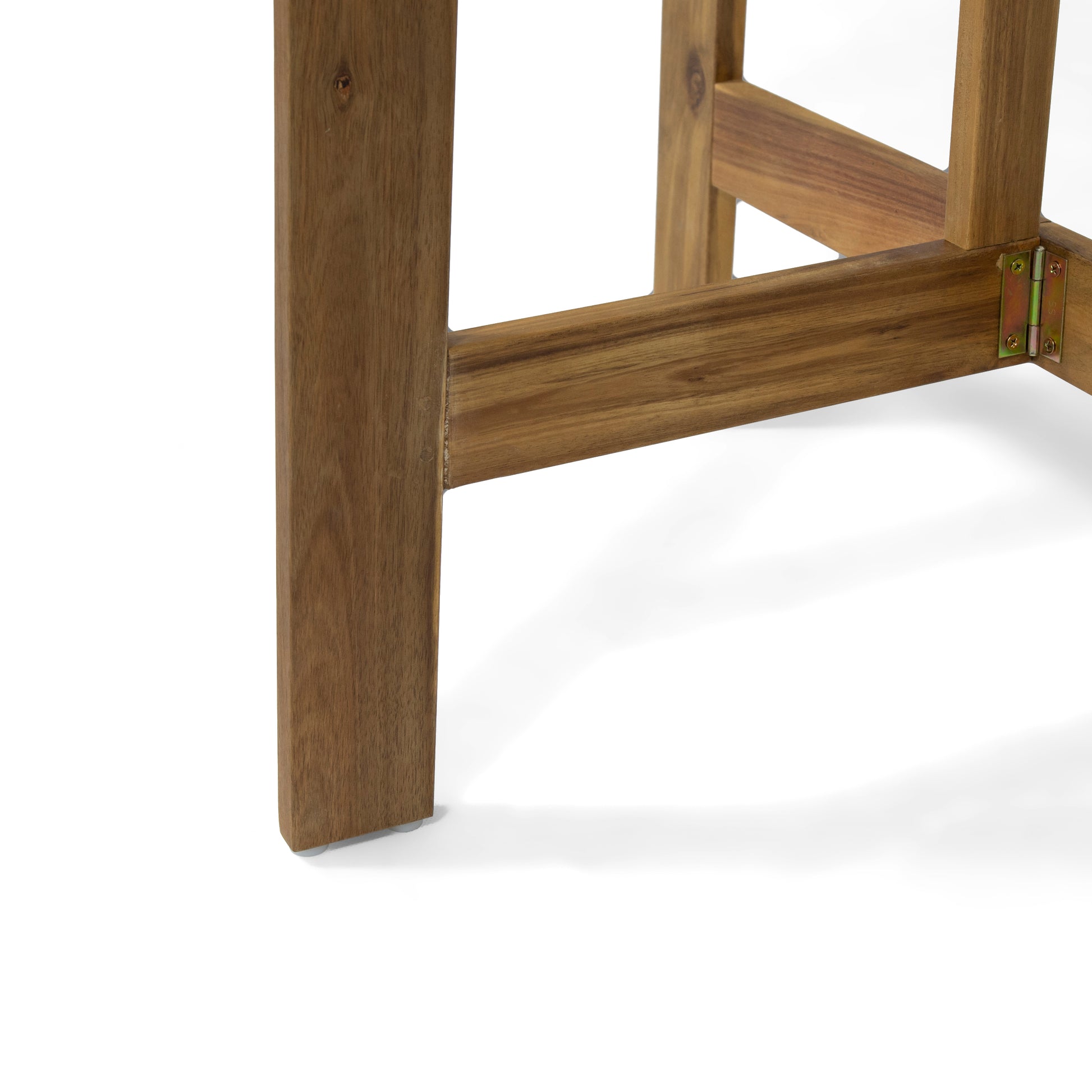 Westmont Half Round Bistro Table, Natural Natural Acacia Wood