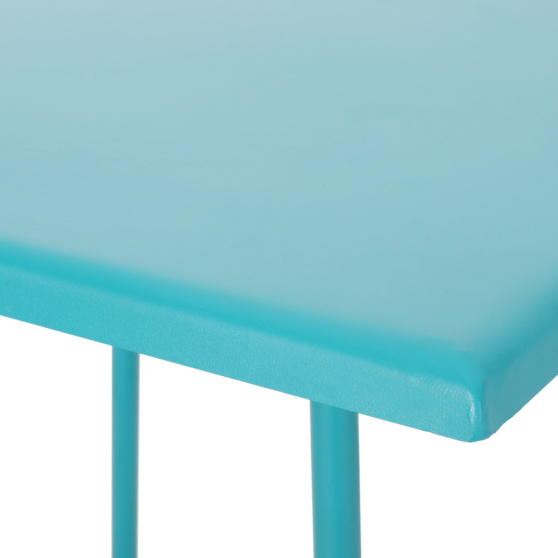 Alder 18" Side Table Teal Iron