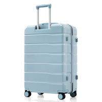 Premium Abs Travel Luggage Set3 Piece Tsa Lock Suitcase Group With 20, 24, And 28 Inch Sizes With 360 Spinner Wheels, Grey Blue Blue Abs