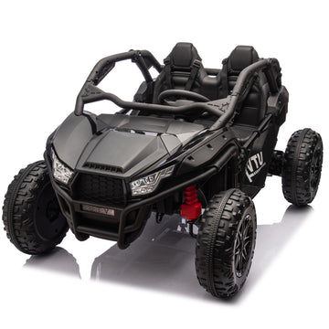 24V Two Seater Kids Ride On Utv W Parents Control,20In Seat Width,400W Super High Power,Four Wheel Suspension,Bluetooth,Mp3,Usb,Led Light,Horn,Rear Storage Space,Speeds 3.73 4.97Mph For Kids Aged 3