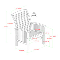Modern 2 Piece Chevron Patio Chairs Brown Brown Acacia Wood