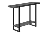 Accent Table, Console, Entryway, Narrow, Sofa, Living Room, Bedroom, Black Laminate, Black Metal, Contemporary, Modern Black Mdf