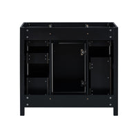 Cabinet Only 36" Black Bathroom Vanity Sink Not Included Black Bathroom Solid Wood Mdf Resin