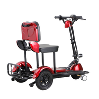 Foldable Electric Mobility Scooter Red Abs Pc