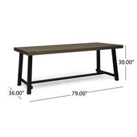 Carlisle 79 Grey Black Acacia Wood
