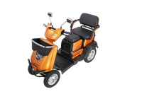 Heavy Duty 4 Wheel Mobility Scooters For Seniors & Adults 500Lbs Capacity Orange Abs Pc