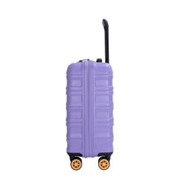 Carry On Luggage Airline Approved18.5" Carry On Suitcase With Tsa Approved Carry On Luggage With Wheels Carry On Bag Hard Shell Suitcases, Light Purple Light Purple Abs Pc