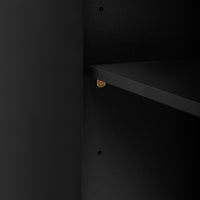 Luxurious Four Door Sideboard With Honeycomb Patterned Doors, Offering Large Storage For Study,Entrance And Living Room Black Primary Living Space American Design Mdf