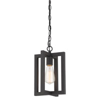 1 Light Living Room Steel Lantern Dimmable Farmhouse Pendant Ul Certified Black Ceiling Lights Steel Metal
