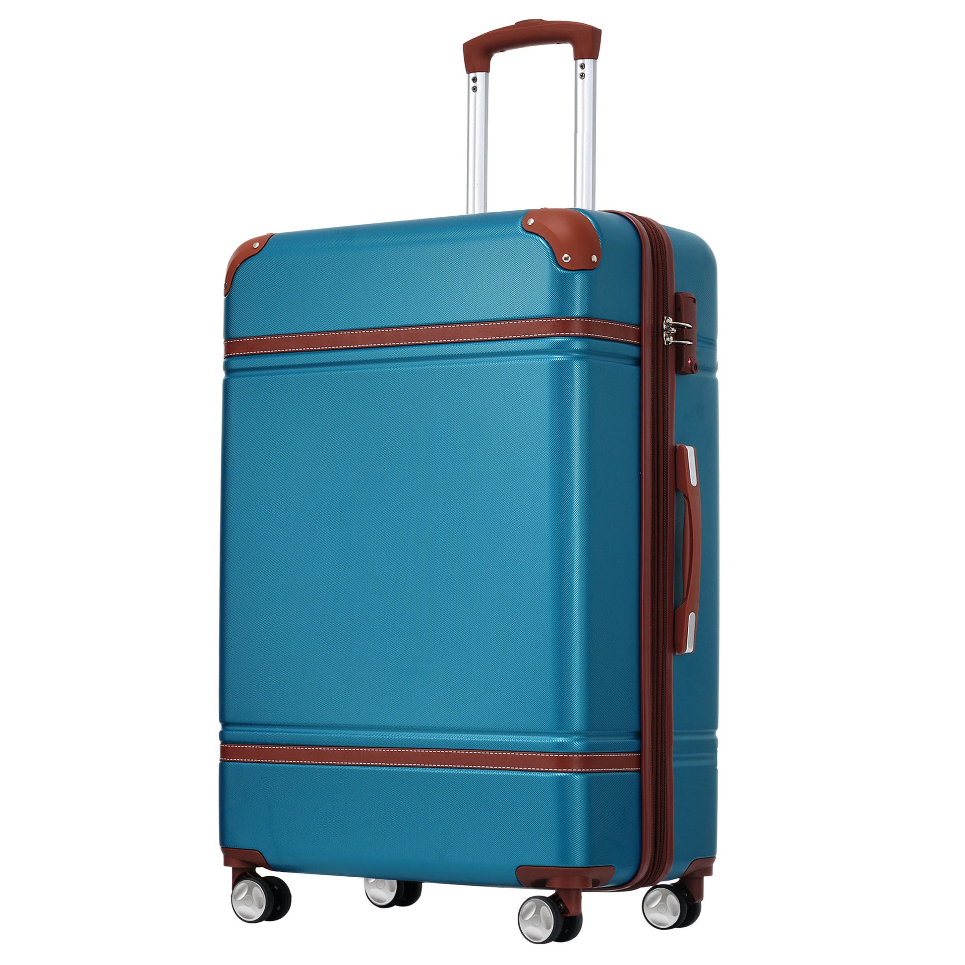 24 In Luggage 1 Piece With Tsa Lockexpandable Lightweight Suitcase Spinner Wheels, Vintage Luggage,Blue Change To Sku:N732P171621C Blue Abs