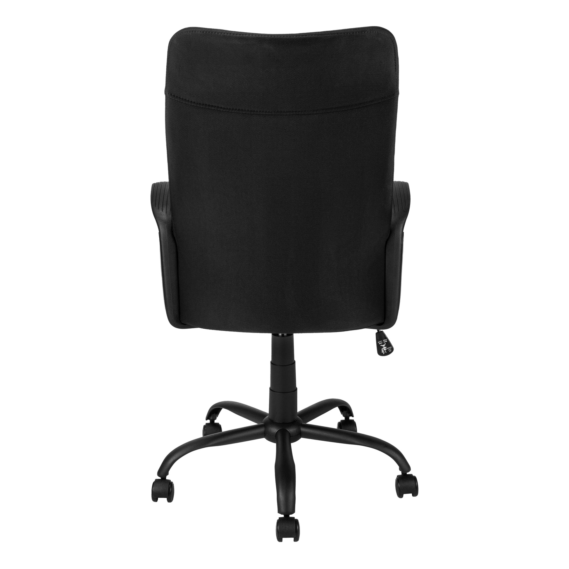 Office Chair, Adjustable Height, Swivel, Ergonomic, Armrests, Computer Desk, Work, Black Mesh, Black Metal, Contemporary, Modern Black Foam Polyester