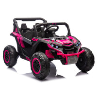 24V Two Seater Kids Ride On Utv W Parents Remote Control,Four Wheel Suspension,Slow Start,Large Wheel Design,Anti Collision Bar,Storage Space,Music,Usb,Bluetooth,Volume Control,Led Lights For Kids 3