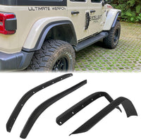 Fenders Front & Rear Fenders Compatible With 2018 2024 Jeep Wrangler Jl And Jlu Unlimited Rubicon, Off Road Wheel Fender Liner Set 4 Pcs Only Fit High Clearance Fender Flares,Not For 4Xe Black Abs