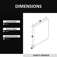 30 In. W X 36 In. H Rectangular Framed Wall Bathroom Vanity Mirror In Oil Rubbed Bronze Oil Rubbed Bronze Aluminium