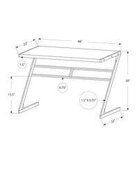 Computer Desk, Home Office, Laptop, 48"L, Work, Brown Laminate, Black Metal, Contemporary, Modern Taupe Mdf