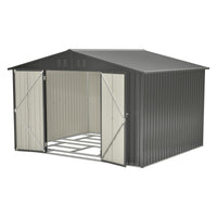 10X8 Ft Outdoor Storage Shed, All Weather Metal Sheds With Lockable Doors, Tool Shed For Garden, Patio, Backyard, Lawn, Black Black Metal