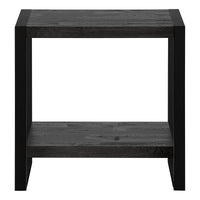Accent Table, Side, End, Nightstand, Lamp, Living Room, Bedroom, Black Laminate, Black Metal, Industrial Black Mdf
