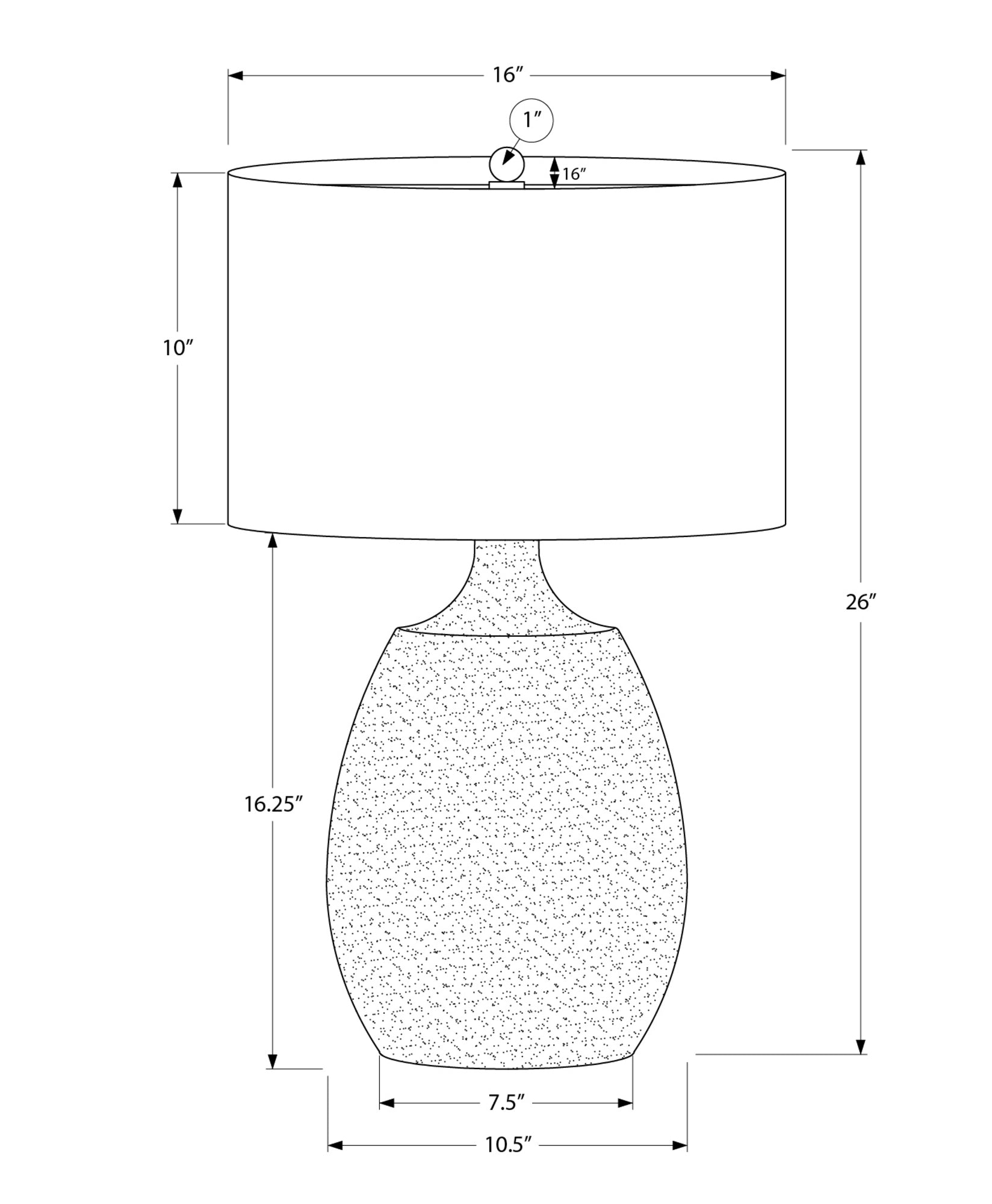 Lighting, 26"H, Table Lamp, Ivory Cream Shade, Cream Resin, Contemporary Cream Polyresin