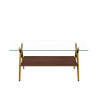 Coffee Table And End Tables Set Of 3, Tempered Glass Table With Mdf Layer, Modern Tables For Living Roomtransparent Glass Transparent Tempered Glass