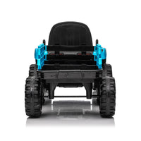 Ride On Tractor With Trailer,24V 400W Powered Electric Tractor Toy W Remote Control,Electric Car For Kids,Three Speed Adjustable,Power Display, Usb,Mp3 ,Bluetooth,Led Light,Two Point Safety Belt. Blue 50 99 Lbs Polypropylene